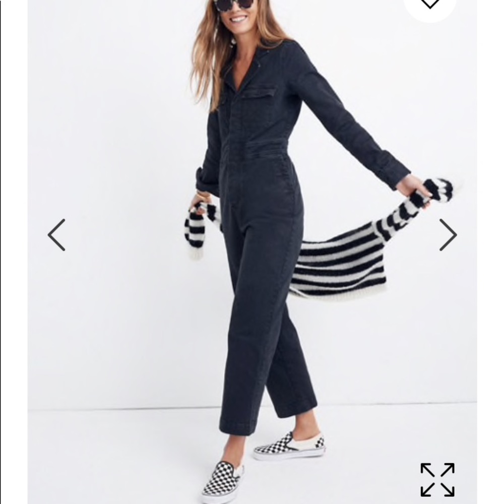Madewell dyed-denim jumpsuit in black